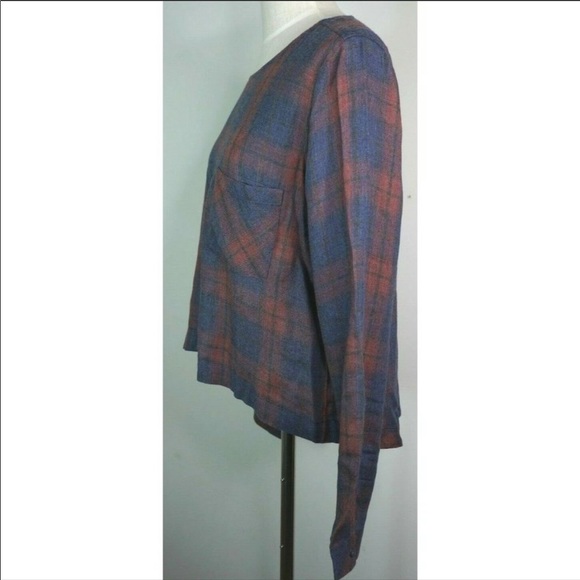 Cloth Stone Large Blouse Shirt Lace Up Split Back - Picture 2 of 6